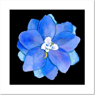 Royal Blue Delphinium Posters and Art